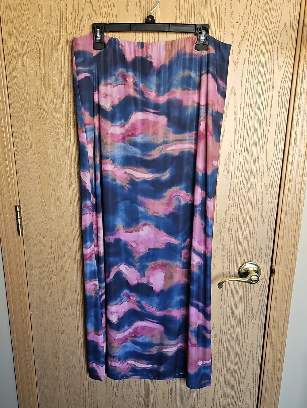 love, fire Maxi Navy and Pink Lined Skirt